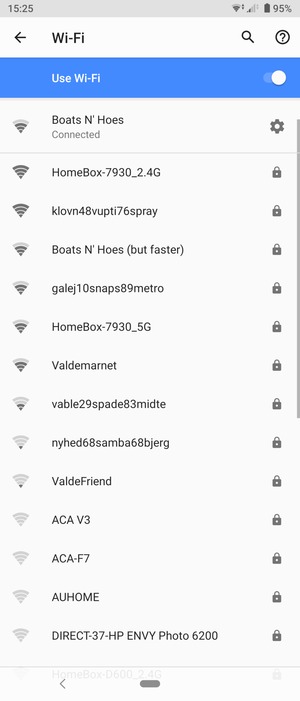 You are now connected to the Wi-Fi network