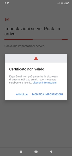 Seleziona MODIFICA IMPOSTAZIONI