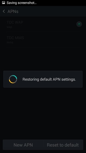 Your phone will reset to default Internet and MMS settings