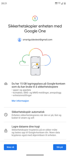 Velg Slå på