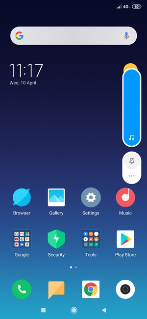 Continue to press to take the volume down to the required level