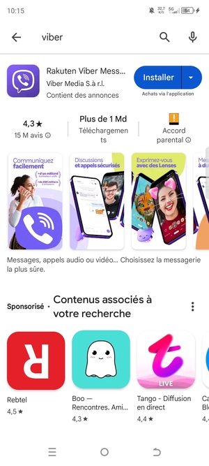 Sélectionnez l'appli