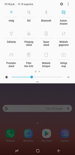 Selecteer Stil om weer naar geluid-modus te gaan