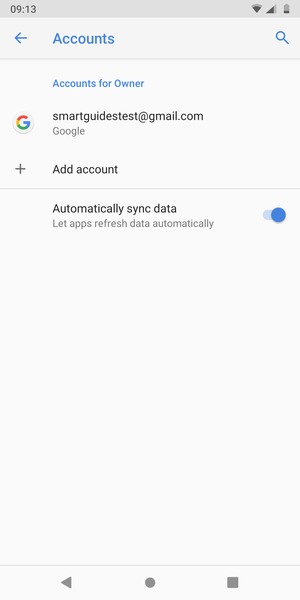 Select your Google account