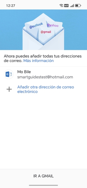 Seleccione IR A GMAIL