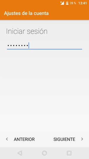 Introduzca su contraseña de Gmail o Hotmail y seleccione SIGUIENTE