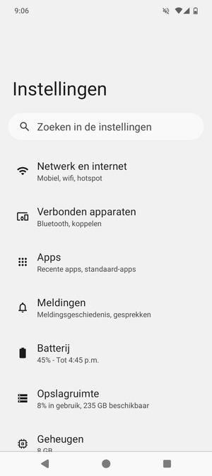 Selecteer Netwerk en internet