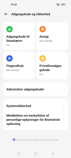 Vælg Systemsikkerhed