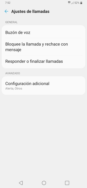 Seleccione Buzón de voz