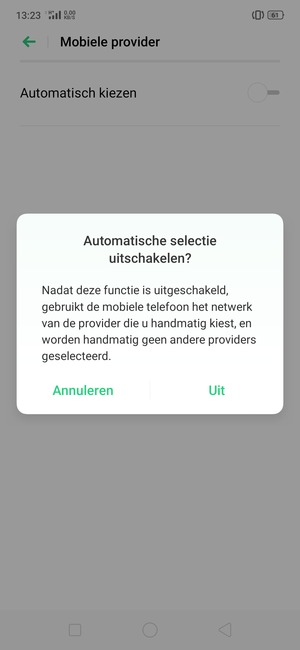 Selecteer Uit