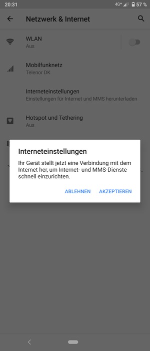 Wählen Sie AKZEPTIEREN