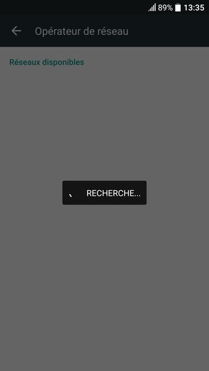 Veuillez attendre la fin de la recherche