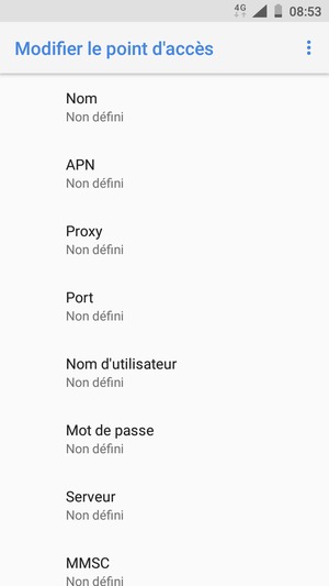 Saisissez les informations MMS