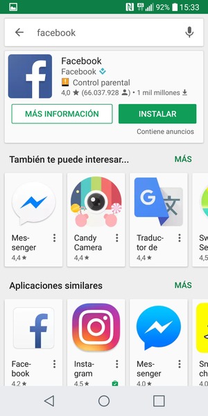 Seleccione la aplicación