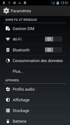 Sélectionnez Plus...
