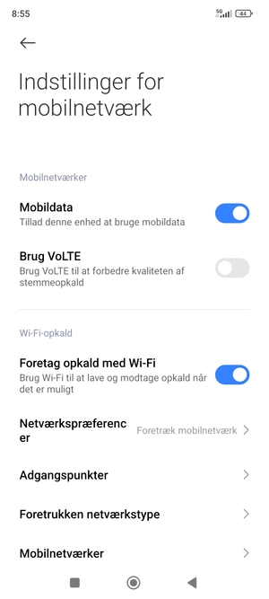 Vælg Adgangspunkter