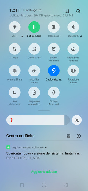 Disattiva Geolocalizzaz.
