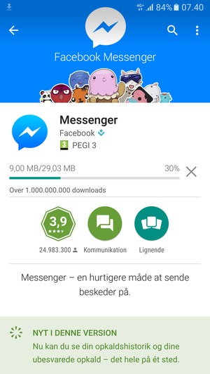 Afvent at installeringen er afsluttet