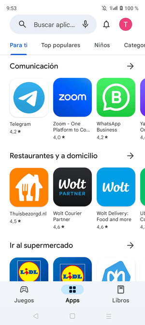 Seleccione la barra de Búsqueda