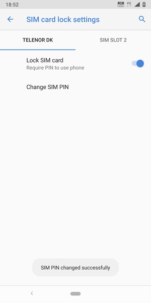 Your SIM PIN has been changed