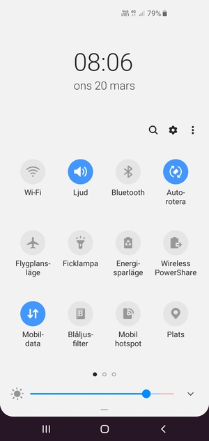 Tryck på v-knappen