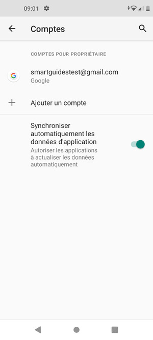 Sélectionnez votre compte Google