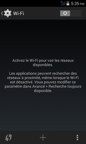 Activer le Wi-Fi