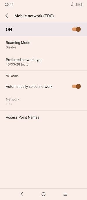 To change network if network problems occur, turn off Automatically select network