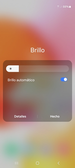 Active Brillo automático y seleccione Hecho
