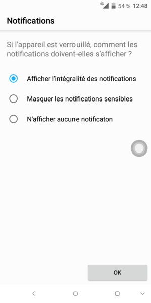Sélectionnez votre option préférée et sélectionnez OK