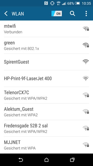 Sie sind nun mit dem WLAN-Netzwerk verbunden