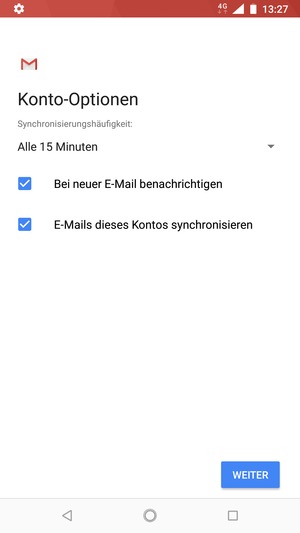 Wählen Sie WEITER