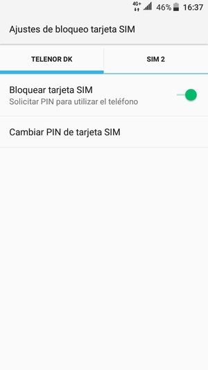 Seleccione Public y Cambiar PIN de tarjeta SIM