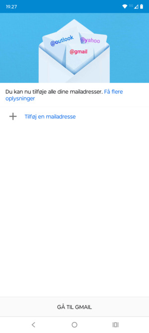 Vælg Tilføj en mailadresse