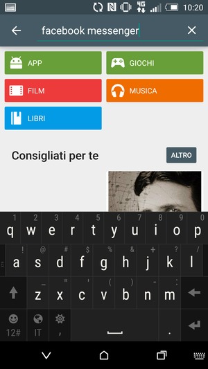 Inserisci il nome dell'app e seleziona Invio