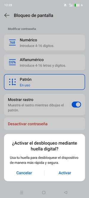 Seleccione Activar