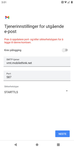 Velg Sikkerhetstype