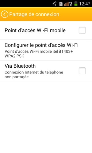 Sélectionnez Configurer le point d'accès Wi-Fi