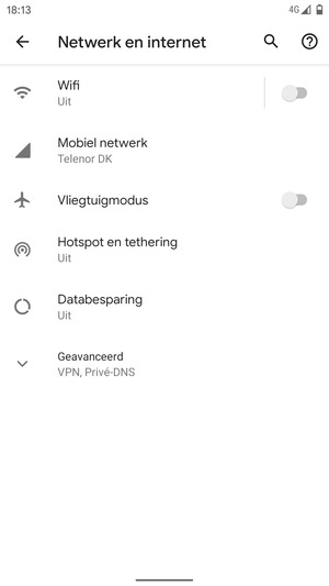 Selecteer Mobiel netwerk