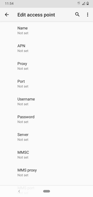 Enter Internet information