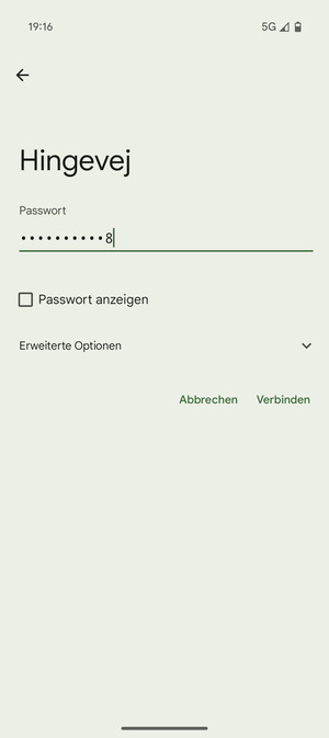 Geben Sie das WLAN-Passwort ein und wählen Sie Verbinden