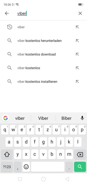 Geben Sie den Namen der App ein und wählen Sie Suchen