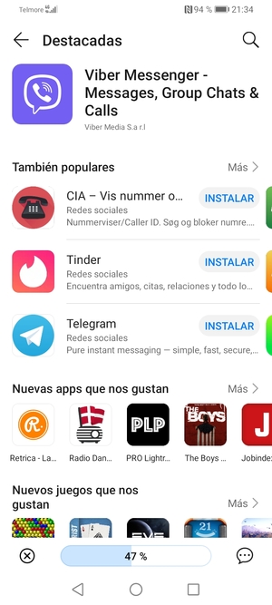 Espere a que el proceso de instalación finalice