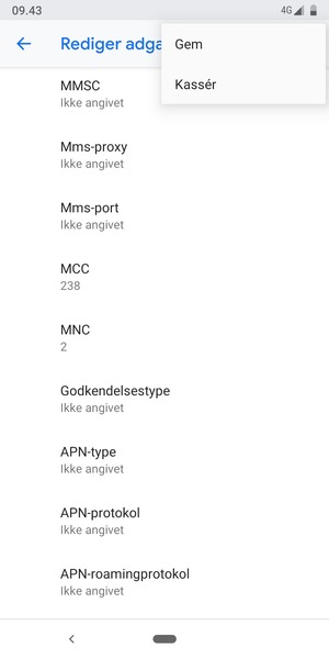 Vælg Gem
