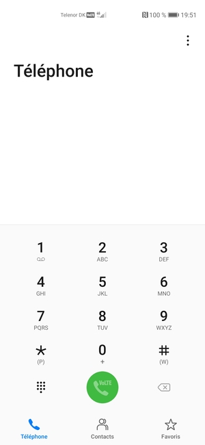 Appuyez longuement sur le numéro 1