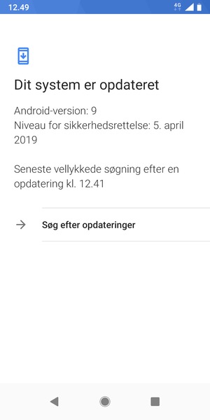 Vælg Søg efter opdateringer