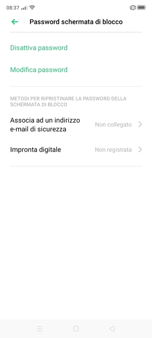 Il tuo telefono è ora protetto dal blocco schermo