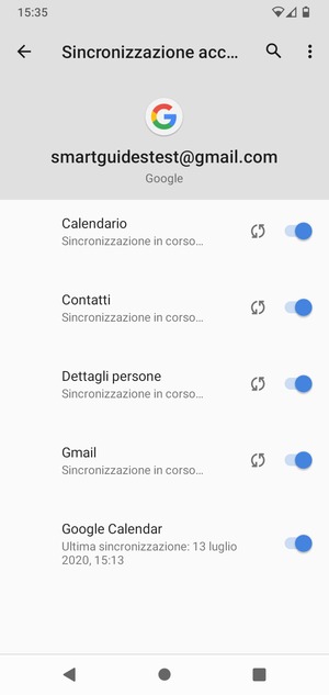 Le tue informazioni verranno sincronizzate