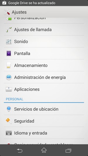 Seleccione Administración de energía