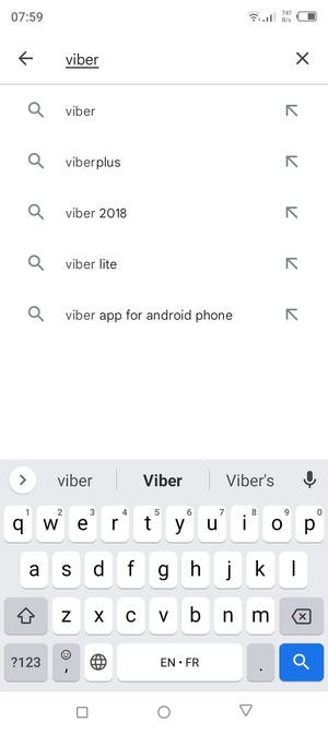 Enter the app name and select Search